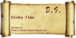 Dinka Ilma névjegykártya